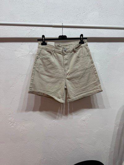 Pantaloncino jeans beige